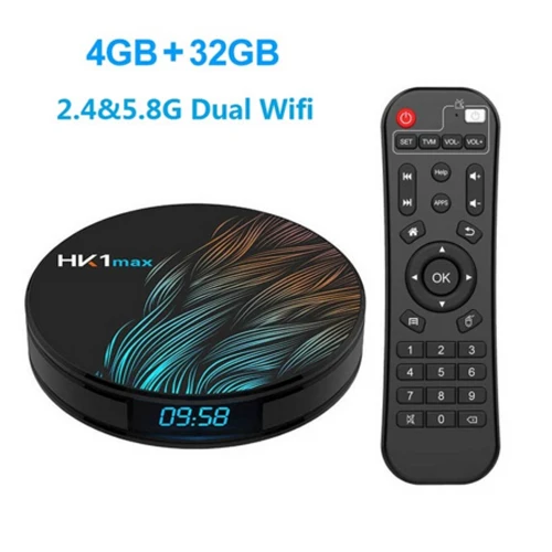 JKING HK1 Max Android 9,0 ТВ-бокс 4 ГБ 32 ГБ 64 Гб Rockchip Четырехъядерный 4K wifi умный Мультимедийный проигрыватель с IPTV Netflix телеприставка 2 Гб 16 Гб - Цвет: 4GB 32GB