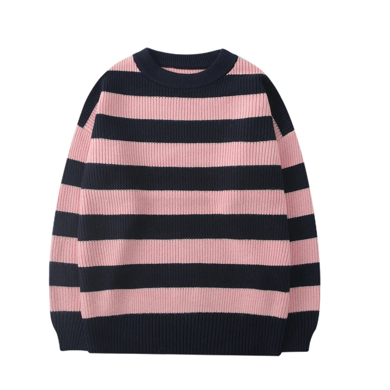 Legible Autumn Winter Sweater Women Casual Women Sweater Pullovers Striped Jumper Warm Teen Gril Sweaters pink sweater