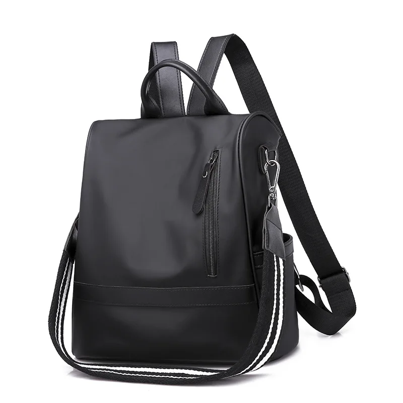 Модные женские рюкзаки с защитой от краж, женский рюкзак, женский рюкзак для путешествий, водонепроницаемый рюкзак Оксфорд, школьный рюкзак для женщин - Цвет: Black