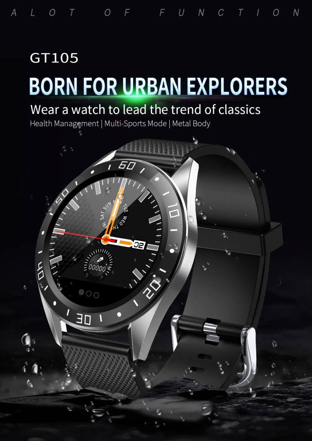 

Erilles Smart watch Men Women Heart Rate Blood Pressure Monitor Waterproof Fitness Tracker Watch Monitor Pedometer Smart Watch