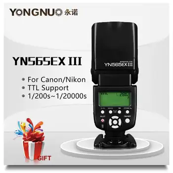 

Yongnuo YN565EX III YN565EX Wireless TTL Flash Speedlight for Canon 6D 60d 650d For Nikon D7100 D3300 D7200 D5200 D7000 D750 D90
