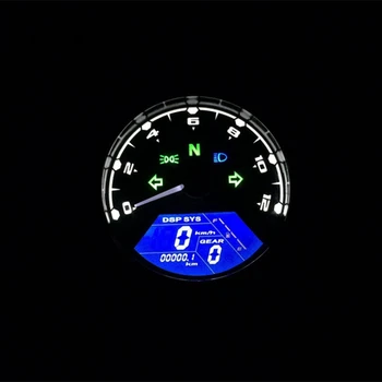 

Motorcycle Meter Lcd Digital Indicator Tachometer Odometer Speedometer Oil Meter Multifunction With Night Dial