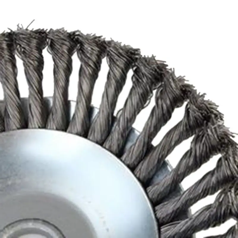 25MM Aperture 8 Inch Steel Wire Weeding Brush Twisted Wire Bowl Type Rotating Wire Wheel Weed Trimmer Brush 25MM Aperture 8 Inch Steel Wire Weeding Brush Twisted Wire Bowl Type Rotating Wire Wheel Weed Trimmer Brush