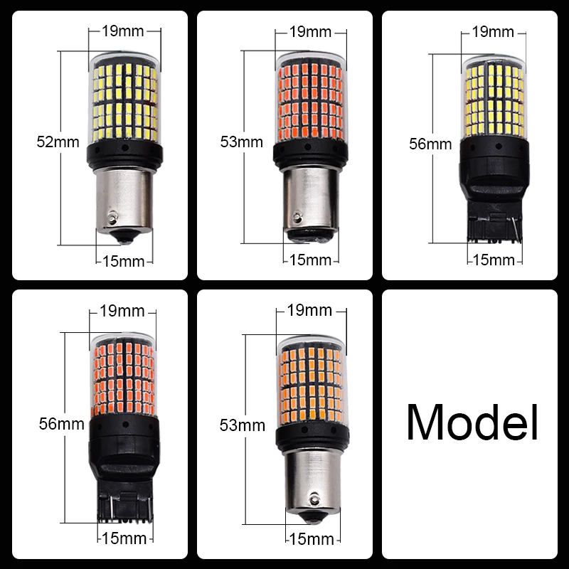 1pcs 3014 144smd Canbus S25 1156 P21W BA15S LED BAY15D BAU15S PY21W T20 LED 7440 7443 W21W 1157  õ  