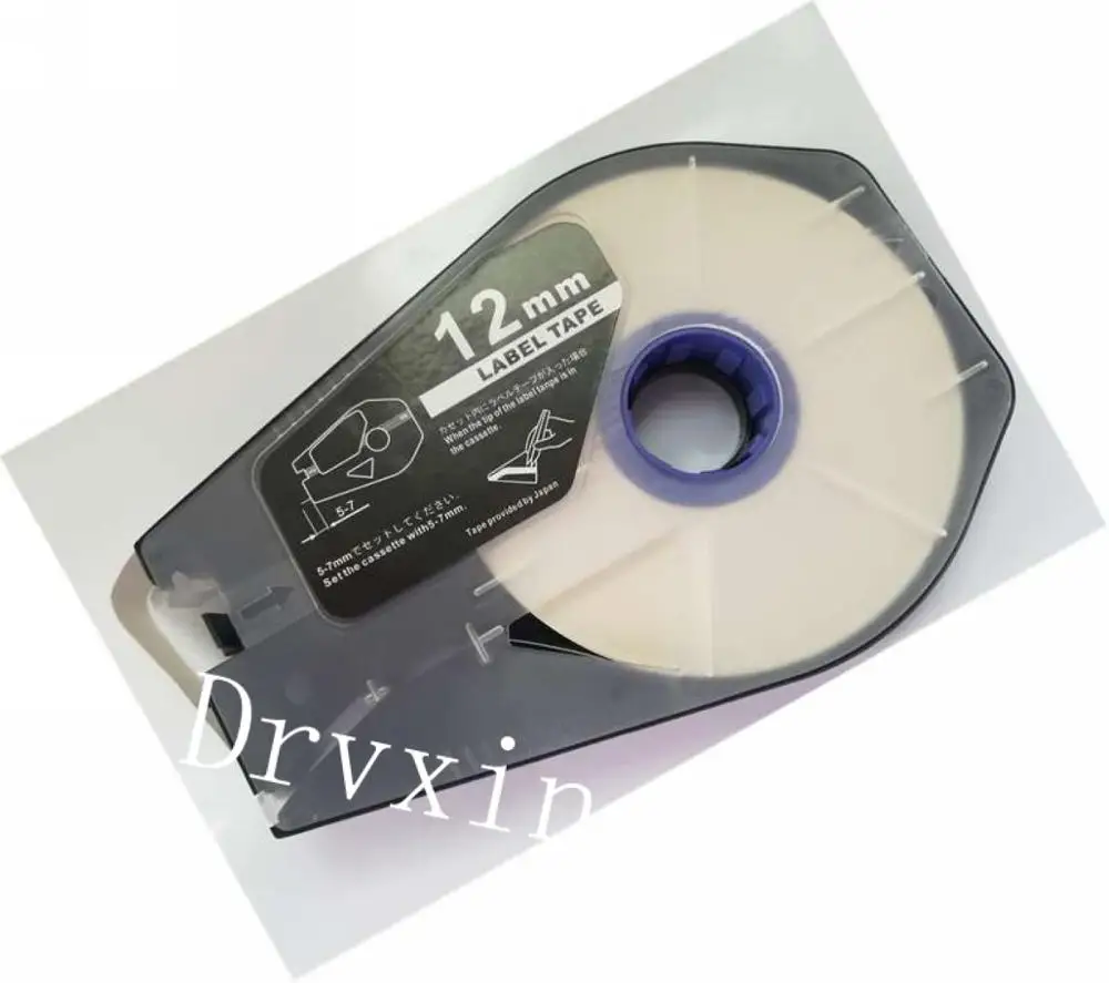 Tapes Label Cassette TM 1112W(12mm+White)For Ribbon Printer Cable ID mk2500 mk1500 mk2100 m 1pro IV mk2600 11|Самоклеящаяся