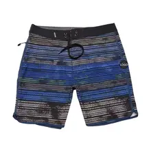 Высококачественные Брендовые мужские быстросохнущие шорты из спандекса, водонепроницаемые полосатые пляжные шорты для серфинга, фитнеса