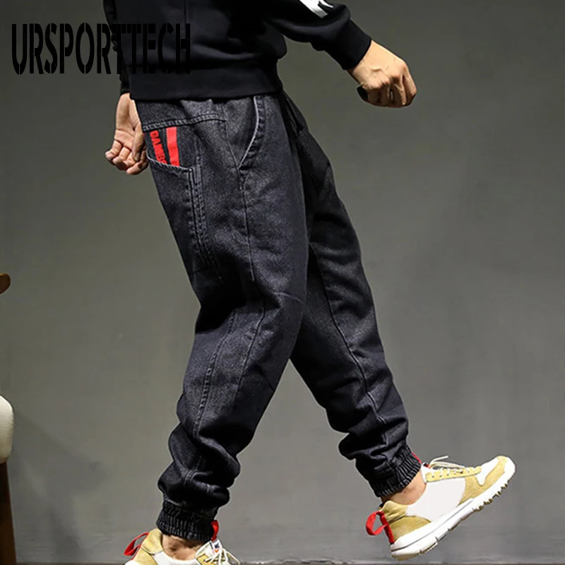 Модные мужские свободные джинсы для отдыха, большие размеры 42, мужские джинсы в стиле хип-хоп, большие размеры, ковбойские джинсовые штаны, Мужская одежда, новинка