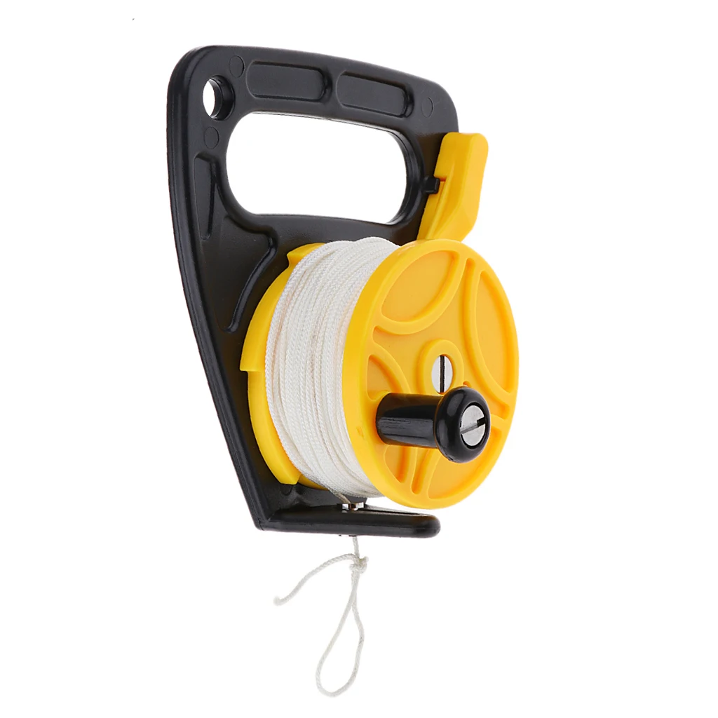 4 Foot Scuba Diving Snorkeling '' Diver Below'' SMB Surface Marker Buoy Safety Sausage Float & Dive Reel Finger Spool Accessori