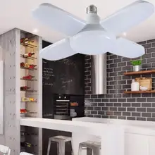 60 Вт гаражная лампа складной четырехлистный светильник AC110V-265V E27 Бытовая лампа