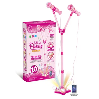 

Newesrt Early Education Musical Toy Stand Type Children's Microphone Karaoke Music Microphone Adjustable Holder Musical Toy