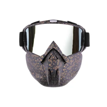 

Men Women Ski Snowmobile Snowboard Eyewear Skiing Goggles Modular Mask Detachable Mouth Filter Snow Winter Ski Glasses