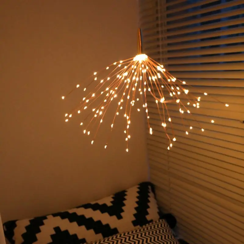200 LEDs Firework Light Foldable Decorative String Lamp Remote Control 8 Modes G8TB