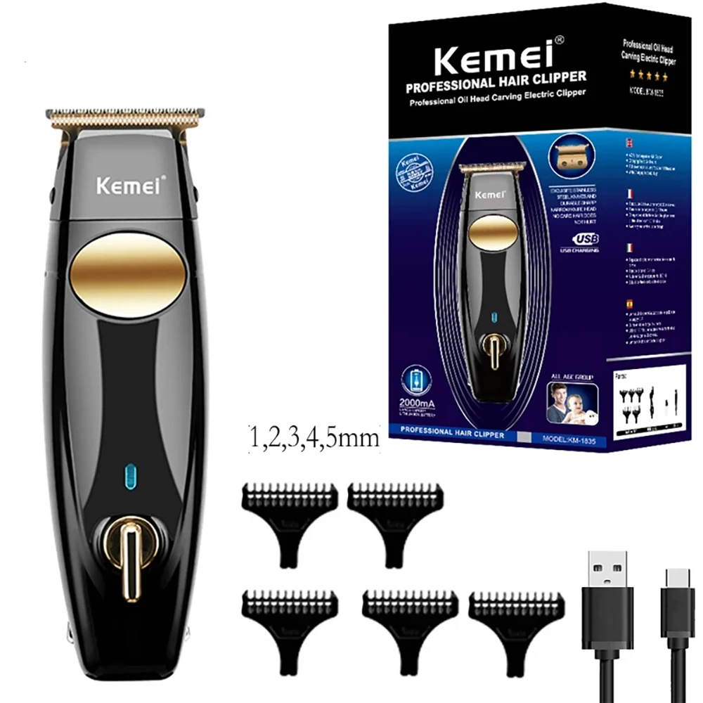 

Km-1835 Electric Hair Clipper Fast Charging Carbon Steel Blade Trimmer Shaving Hair Cutting Machine Salon Special Hair Clipper