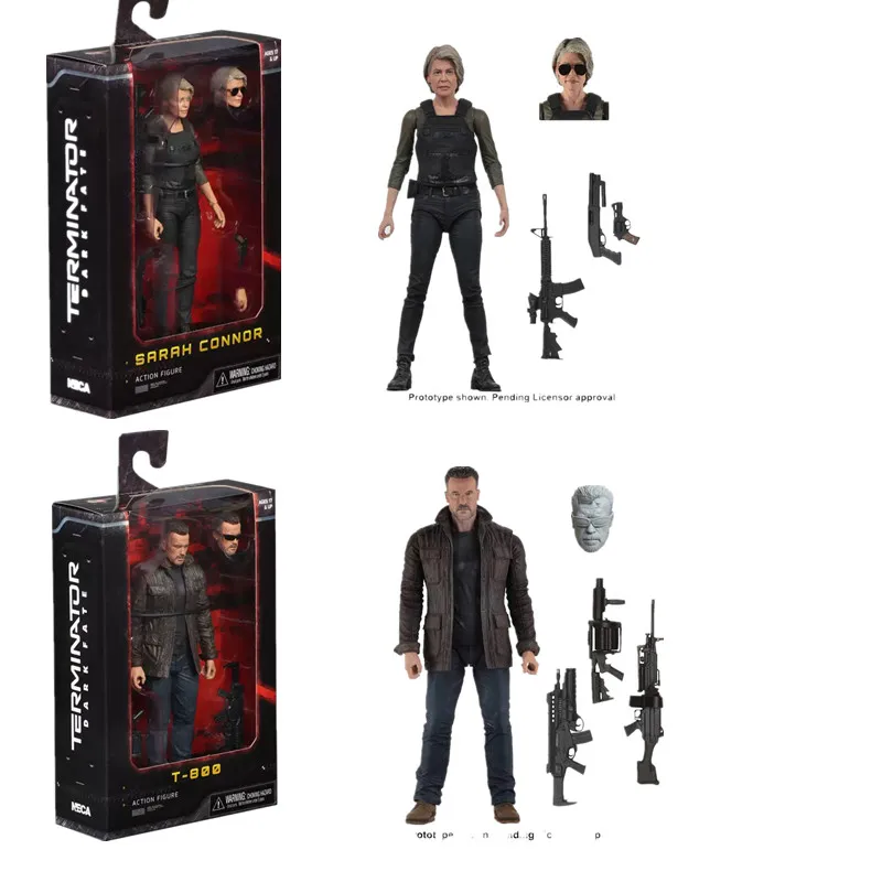 18 см NECA Terminator 2 T-800 вариант фигурка переменная T-800 Garage Kit Темный Fate Sarah Фигурки Коллекция Модель игрушка кукла