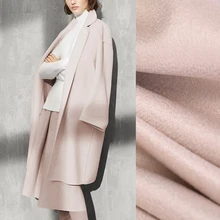 Качественное кашемировое шерстяное пальто, ширина 155 см, вес 750 г/м, двустороннее, волнистое, Осеннее и зимнее пальто, ткань DE1153