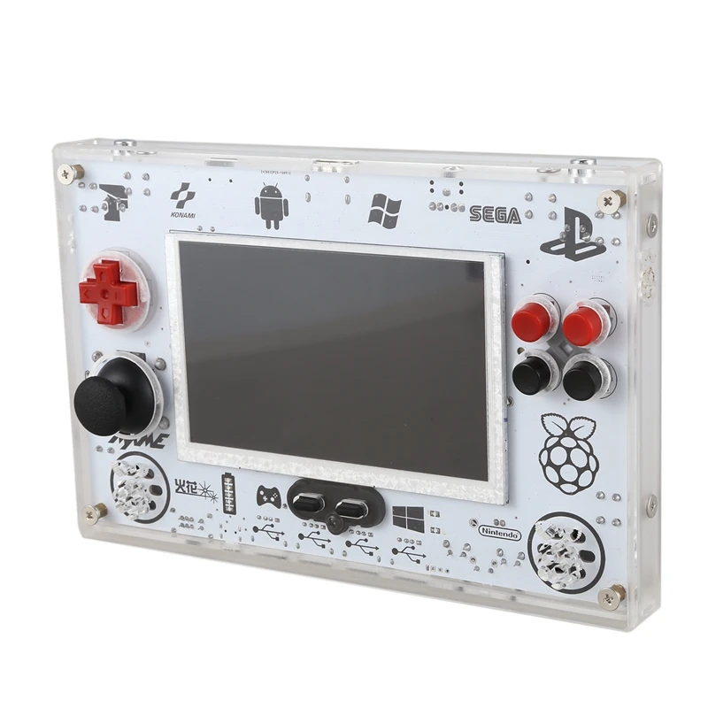 

5.0 Inch HD IPS Screen Video Game Console with Upgrade Raspberry Pi Retro Handheld Game Player Support 4 Player To Play US Plug