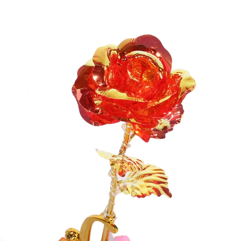 Dropshipping Valentine's Day Gift Colorful Rose With Light Line For Girl Friend Household Decoration Craft