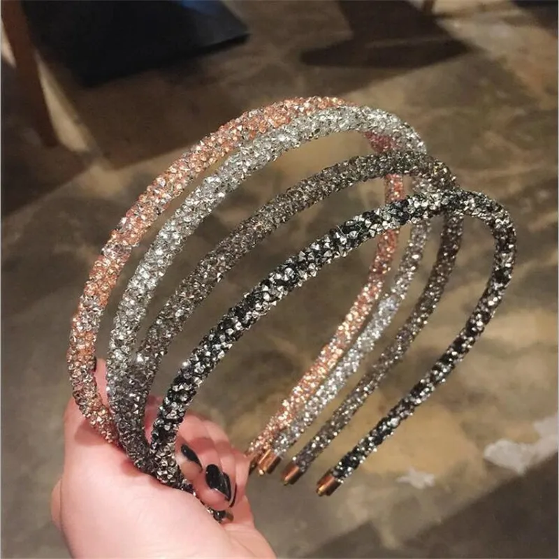 2pcs Women's Colorful Rhinestone Decor Hairbands