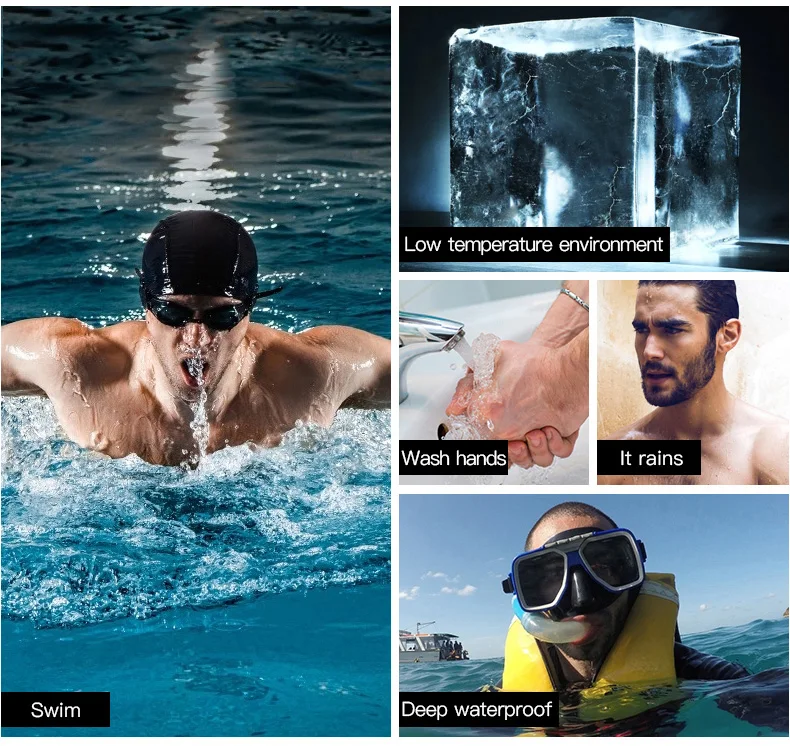 prova dwaterproof água quartzo relógio de pulso