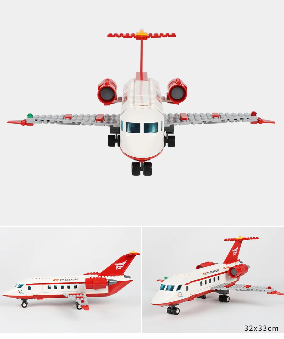 

Passenger airplane Building Blocks Air Transport airport Bricks Model Series Technic Toys For KIDS