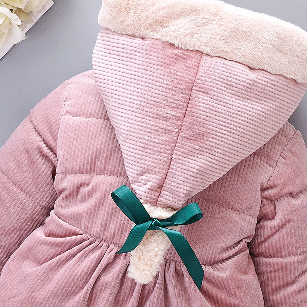 Детские зимние пальто для маленьких мальчиков и девочек, куртка плотный Снежный комбинезон с капюшоном, Вельветовая одежда, толстовка с капюшоном для маленьких девочек, повседневная верхняя одежда