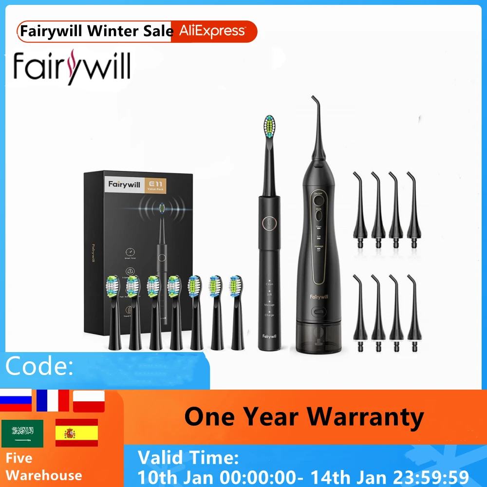 Fairywill Oral Irrigator Water Flosser Dental Teeth Cleaner USB