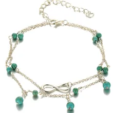 Модные новые продукты уличные оснастки универсальный характер Бирюзовый женский лакомство ножной браслет аксессуары подарок