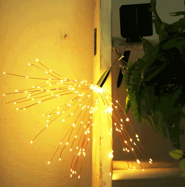 200leds warm white Светодиодный солнечный гирлянда для использования вне помещения водонепроницаемый сад газон Солнечный люстра-одуванчик Рождество Свадьба Фея гирлянда украшения - Испускаемый цвет: 200leds warm white