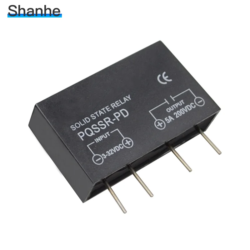 Монтаж на печатной плате ssr тонкий 5A pcb твердотельный релейный вход 3-32VDC выход 5-200VDCor выход 5-380VAC