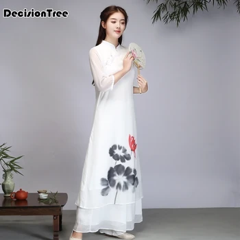 

2020 ao dai japanese japanese direct selling cotton women ao dai yukata high end vietnam aodai cheongsam dress