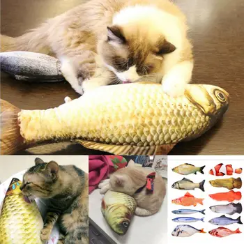 

US Cat Wagging Fish Realistic Plush Simulation Grass Carp Doll Fish Plush Toy