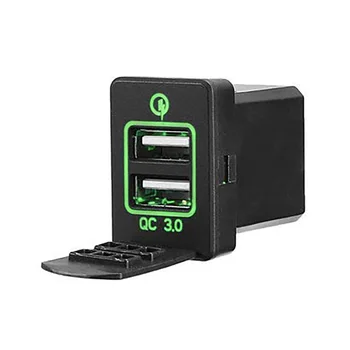 

Qc3.0 12-24V Led Dual Port Usb Interface Charger Socket Power Adapter For Toyota - Motorcycle Charger & Socket Adapter