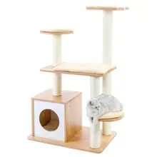 Быстрая роскошный Кот скалолазание рама маленький сизаль деревянный домик на дереве тарелка Домашние животные игрушка прыжки платформа Kat mascotas