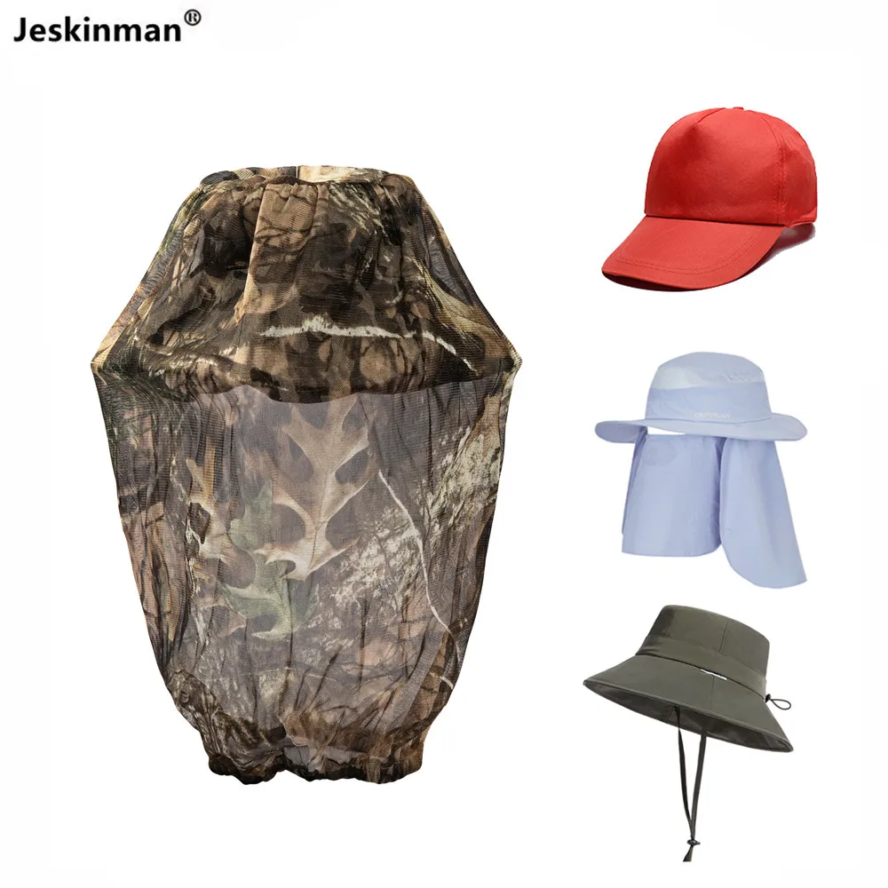 Ultra Thin Bionic Camouflage Anti-Mosquito Hunting Fishing Hat Adventure Climbing Camping Grower Beekeeper Cap Mesh Hat Cover