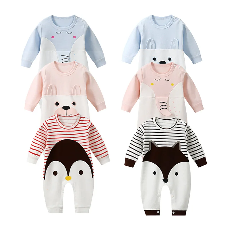 Baby Clothes Newborn Baby Romper Infant Baby Boys Girls Long Sleeve Cartoon Bear Rompers Jumpsuit Clothes Overalls For Children