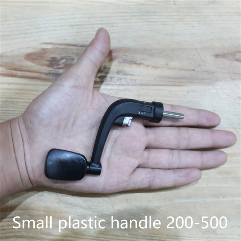 Spinning Reel Handle Metal Fishing Spinning Reel Crank Handle Replacement Part with Plastic Rotatable Grip Knob