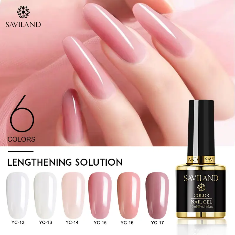 

SAVILAND 10ml Acrylic Extension Gel Quick Building Gel Polish Clear Pink Nail Tips Builder UV Gel Nail Art Soak Off Nails Design