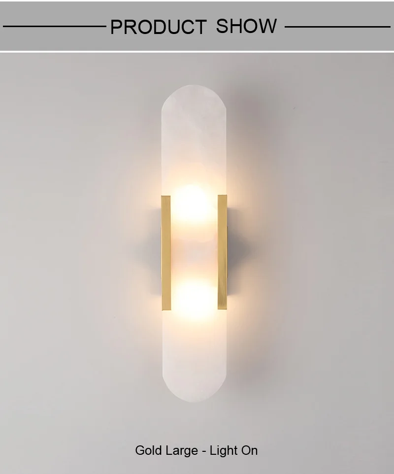 Spanish Natural Marble Wall Lamp Nordic Simple Gold / Black Living Room Bedroom Aisle Stairs Copper Wall Sconce Surface Mount bathroom wall lights