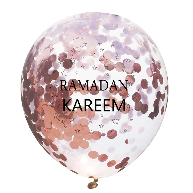5 шт. смешанные золотые конфетти EID MUBARAK воздушные шары Рамадан Eid украшения Серебро гелиевый баллон для мусульманских Eid вечерние воздушные шары