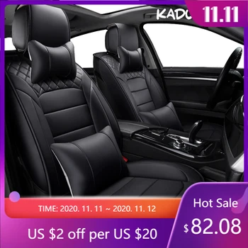 

KADULEE pu leather Universal Car Seat covers for Subaru all models forester BRZ XV Outback Legacy car styling auto accessories