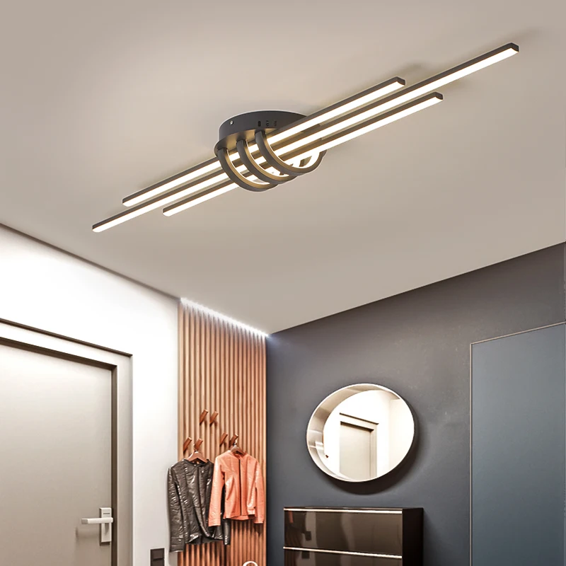 Современные светодиодные потолочные лампы для спальни, гостиной, алюминиевая волнистая люстра, потолочный светильник, смешанные цвета для дома