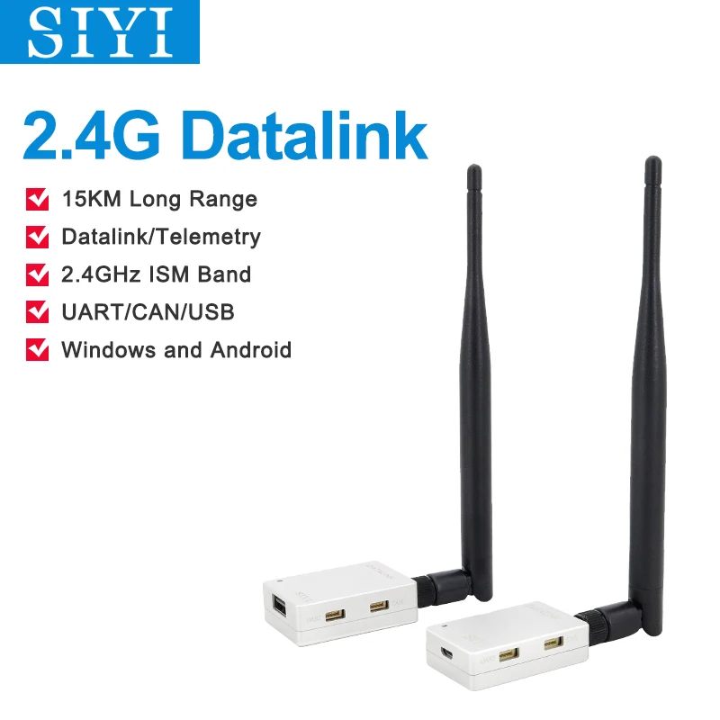 SIYI 2.4G Datalink Radio Module with Telemetry Ground and Air Unit for Commercial Drones 15KM Transmitter