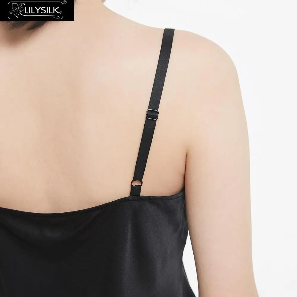 LilySilk Camisole Топы эластичные ребристые кружевные шелковые женские мягкие