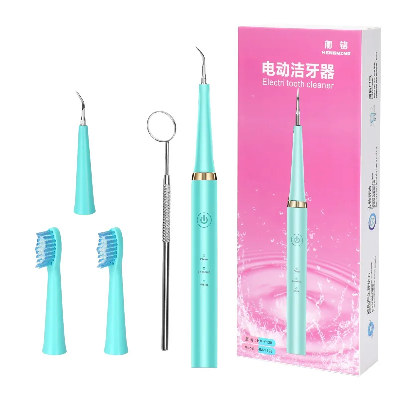 Electric Sonic Dental Scaler Tooth Cleaner Whitening Remover Stain Tartar With Toothbrush Heads Mouth Speculum Grinding Head