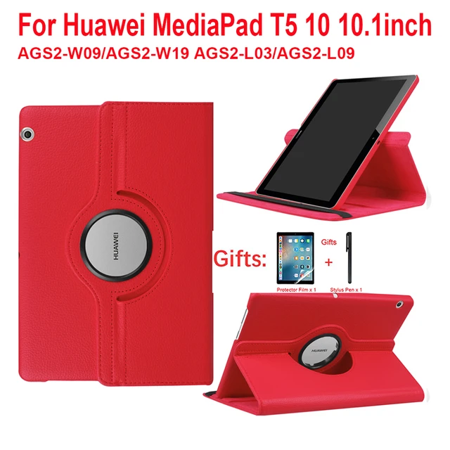 Funda Huawei MediaPad T5 10.1 AGS2-L09 case PU Leather Tri-fold ebook Case  Huawei AGS2-W09 AGS2-L03 Tablet Sleeve Stand Cover - AliExpress