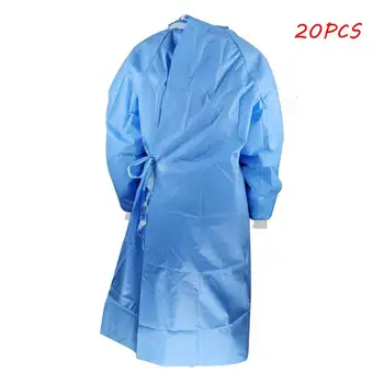 

20PC Unisex Protective Isolation Thicken Clothing Anti-static Waterproof Anti-fog Dust-proof Experimental Clothes