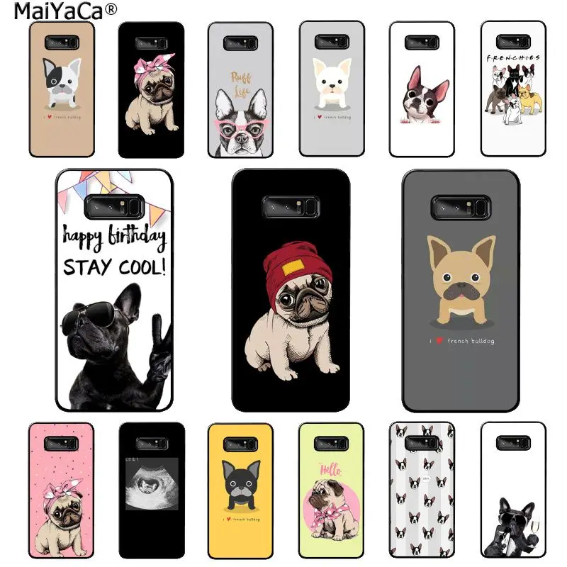 Высококачественный чехол для телефона MaiYaCa Frenchies Pretty puppy Pug Bulldog samsung note 3 4 5 7 8 9 10 Pro