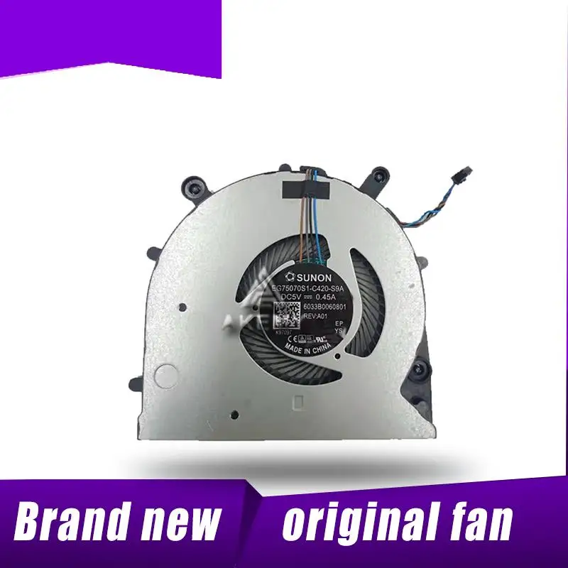 

New Original Laotop GPU CPU Cooler Cooling Fan For SUNON For HP ProBook 650 G4 CPU EG75070S1-C420-S9A 6033B0060801 DC5V 0.45A