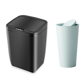 

1Pcs Auto Car Garbage Can Car Trash Can Green & Intelligent Induction Automatic Trash with Battery