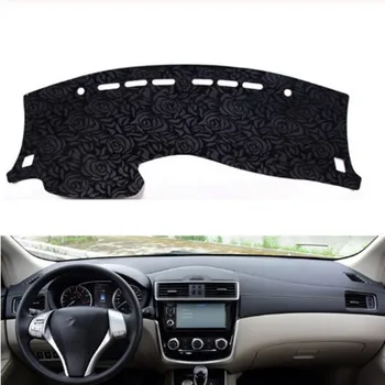 

Rose Pattern Non-slip Dashmat Dash Mat Dashboard Cover Pad Cover Carpet Car Sticker for N-issan tiida c12 2011-2019 Car Styling